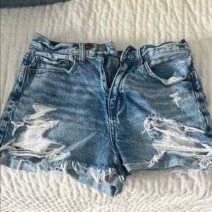 Distressed Denim Shorts